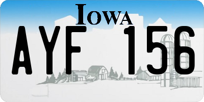 IA license plate AYF156