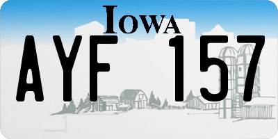 IA license plate AYF157