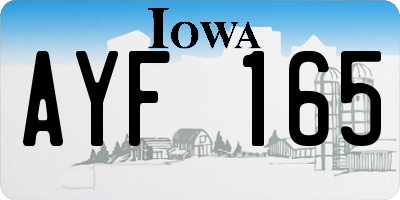 IA license plate AYF165