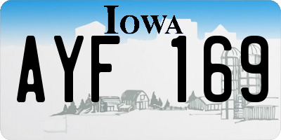IA license plate AYF169