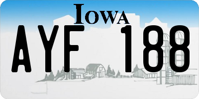 IA license plate AYF188