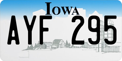 IA license plate AYF295