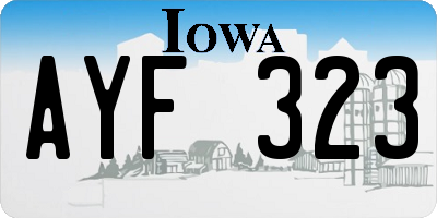 IA license plate AYF323