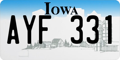IA license plate AYF331