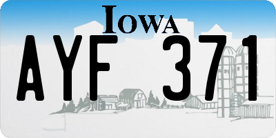 IA license plate AYF371