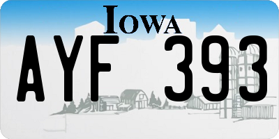 IA license plate AYF393
