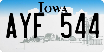 IA license plate AYF544