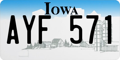 IA license plate AYF571