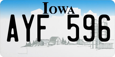IA license plate AYF596