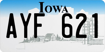 IA license plate AYF621