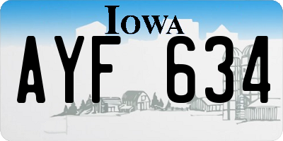 IA license plate AYF634