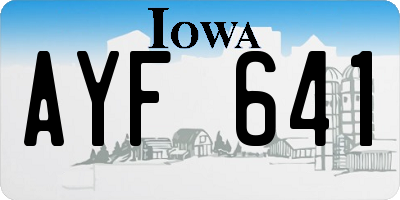 IA license plate AYF641