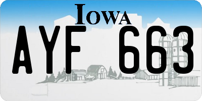 IA license plate AYF663