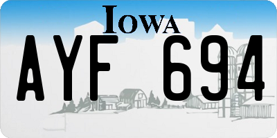IA license plate AYF694