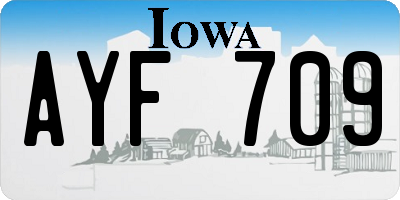 IA license plate AYF709