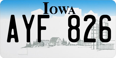 IA license plate AYF826