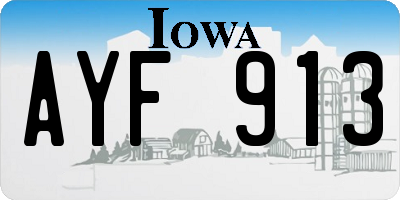 IA license plate AYF913