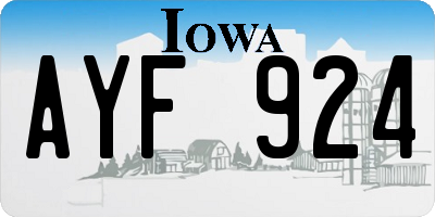 IA license plate AYF924