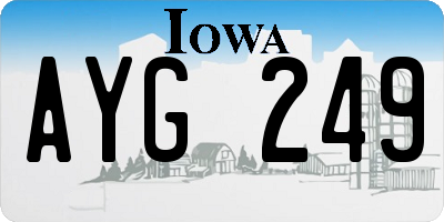 IA license plate AYG249