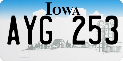 IA license plate AYG253