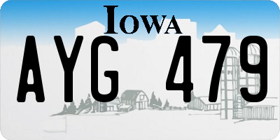 IA license plate AYG479