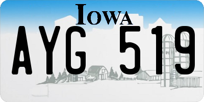 IA license plate AYG519
