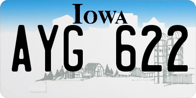 IA license plate AYG622