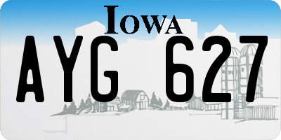 IA license plate AYG627