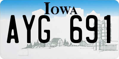 IA license plate AYG691