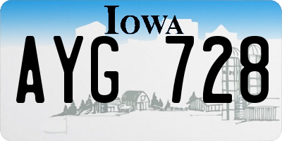 IA license plate AYG728