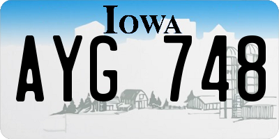 IA license plate AYG748