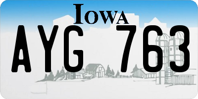IA license plate AYG763