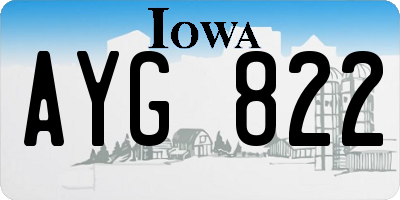 IA license plate AYG822