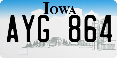 IA license plate AYG864