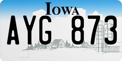 IA license plate AYG873