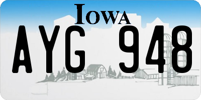 IA license plate AYG948