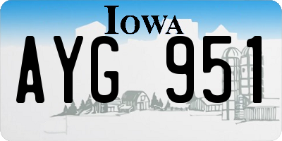 IA license plate AYG951