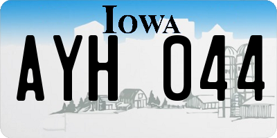 IA license plate AYH044