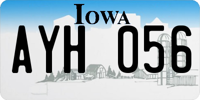 IA license plate AYH056