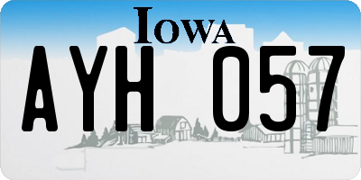 IA license plate AYH057
