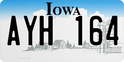 IA license plate AYH164