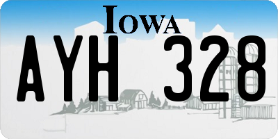 IA license plate AYH328