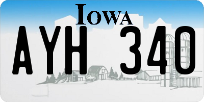 IA license plate AYH340