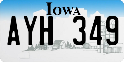 IA license plate AYH349