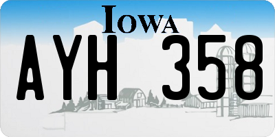 IA license plate AYH358