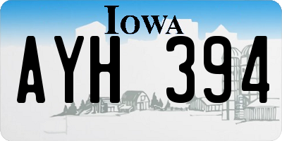 IA license plate AYH394