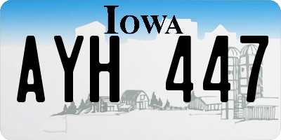 IA license plate AYH447