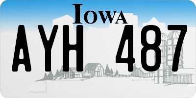 IA license plate AYH487