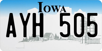 IA license plate AYH505