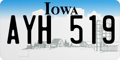 IA license plate AYH519